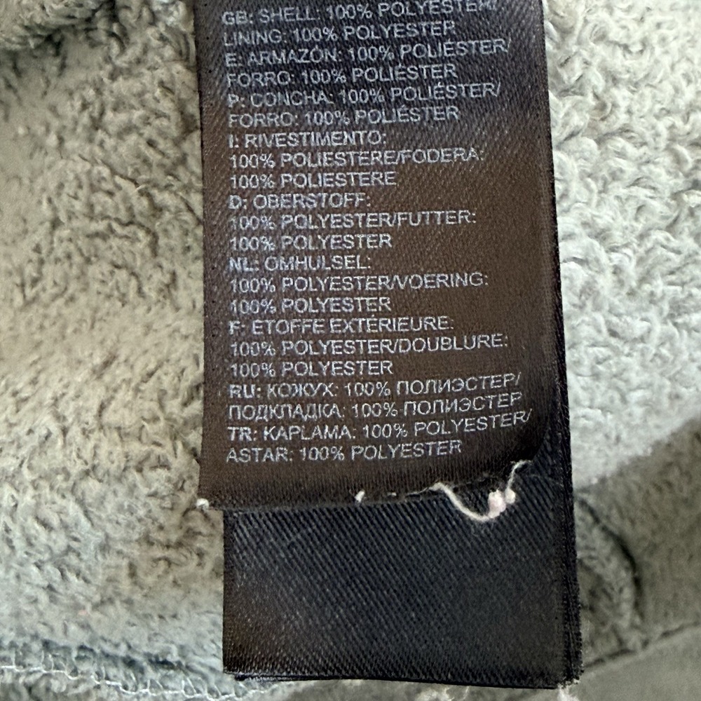 The North Face Osito Jacket Women Medium Olive Gray Fleece Zip Pockets - Picture 4 of 8